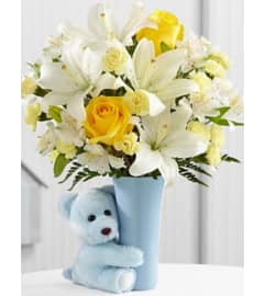 Baby Boy Hug. An arrangement by Avenue Flowers and Gifts.