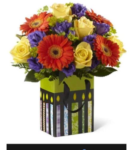 Perfect Birthday Gift. An arrangement by Avenue Flowers and Gifts.