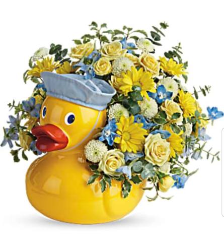 Ducky Boy. An arrangement by Avenue Flowers and Gifts.