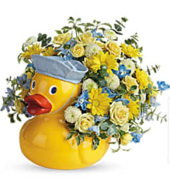 Ducky Boy. An arrangement by Avenue Flowers and Gifts. Ducky Boy. An arrangement by Avenue Flowers and Gifts.