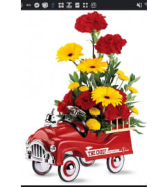 Fire Engines Bouquet. An arrangement by Avenue Flowers and Gifts.