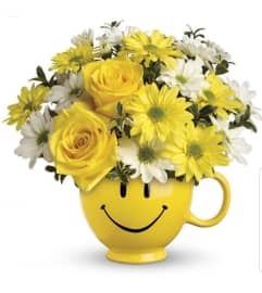 DON'T WORRY... BE HAPPY. An arrangement by Avenue Flowers and Gifts.