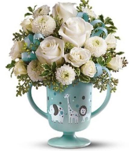 baby Boy Circus. An arrangement by Avenue Flowers and Gifts.