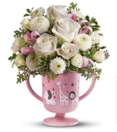 Baby Girl Circus. An arrangement by Avenue Flowers and Gifts. Baby Girl Circus. An arrangement by Avenue Flowers and Gifts.