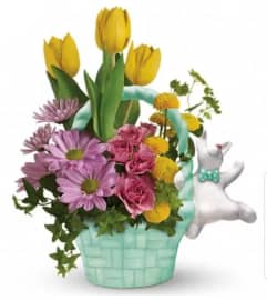 Happy Bunny. An arrangement by Avenue Flowers and Gifts. Happy Bunny. An arrangement by Avenue Flowers and Gifts.
