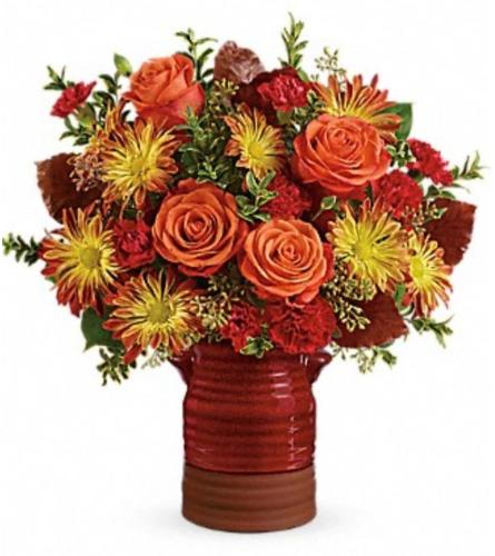 Artisan Heirloom Crock. An arrangement by Avenue Flowers and Gifts.