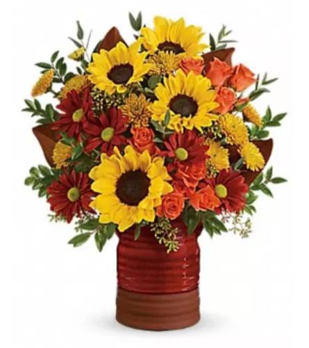 Rustic Heirloom Sunflower. An arrangement by Avenue Flowers and Gifts.