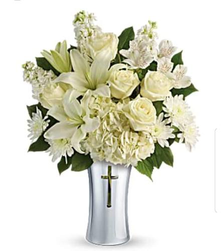 Shining Faith. An arrangement by Avenue Flowers and Gifts.