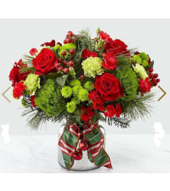 Vintage Christmas Wishes. An arrangement by Avenue Flowers and Gifts.