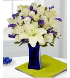 Heavenly Sapphire. An arrangement by Avenue Flowers and Gifts.