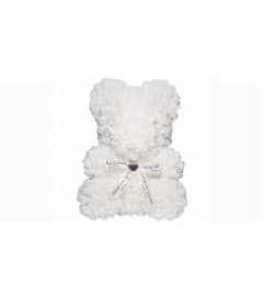 White Rose Bear. An arrangement by Avenue Flowers and Gifts.