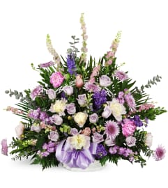 Love's Twilight Sympathy Basket™. An arrangement by Avenue Flowers and Gifts. Love's Twilight Sympathy Basket™. An arrangement by Avenue Flowers and Gifts.