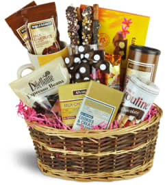 Chocolate Lovers Basket™. An arrangement by Avenue Flowers and Gifts.