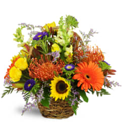 Autumn Joy Basket™. An arrangement by Avenue Flowers and Gifts. Autumn Joy Basket™. An arrangement by Avenue Flowers and Gifts.