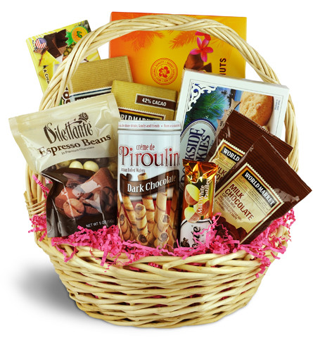 Simply Sweets Basket™. An arrangement by Avenue Flowers and Gifts. Delight them with an assortment of irresistible cookies, chocolate-covered...