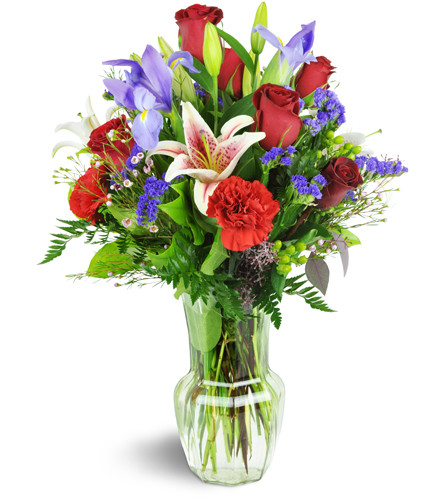 Berry Wonderful™. An arrangement by Avenue Flowers and Gifts. Wow them with roses, carnations, Stargazer lilies, irises, and more arranged in a...