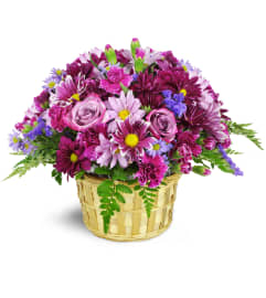 Amethyst Skies Basket™. An arrangement by Avenue Flowers and Gifts. Amethyst Skies Basket™. An arrangement by Avenue Flowers and Gifts.