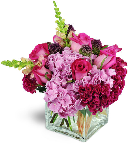 Crazy for You™. An arrangement by Avenue Flowers and Gifts. A monochromatic mix of roses, hydrangea, snapdragons, and more, all in glorious shades...