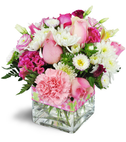 Sweetness Squared Bouquet. An arrangement by Avenue Flowers and Gifts. Pink roses and carnations, celosia, lisianthus, asters, and more are...