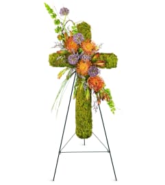 Natural Beauty Sympathy Cross™. An arrangement by Avenue Flowers and Gifts. Natural Beauty Sympathy Cross™. An arrangement by Avenue Flowers and Gifts.