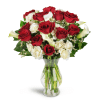 Love You Forever™ Bouquet - Deluxe. An arrangement by Avenue Flowers and Gifts. Nine red roses are arranged with white spray roses, lush mini...