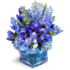 Paint the Sky™ - Deluxe. An arrangement by Avenue Flowers and Gifts. Delphinium, iris, balloon flowers, and more are artistically arranged in...