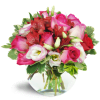 Cupid's Arrow™ - Deluxe. An arrangement by Avenue Flowers and Gifts. Pink roses, creamy lisianthus, lush red alstroemeria, and more burst from a...