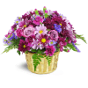 Amethyst Skies Basket™ - Deluxe. An arrangement by Avenue Flowers and Gifts. Daisies, carnations, asters, miniature carnations, and more—are...