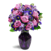 Lovely Lavender™ - Premium. An arrangement by Avenue Flowers and Gifts. Sweet lavender roses are cheerfully displayed with alstroemeria, asters,...